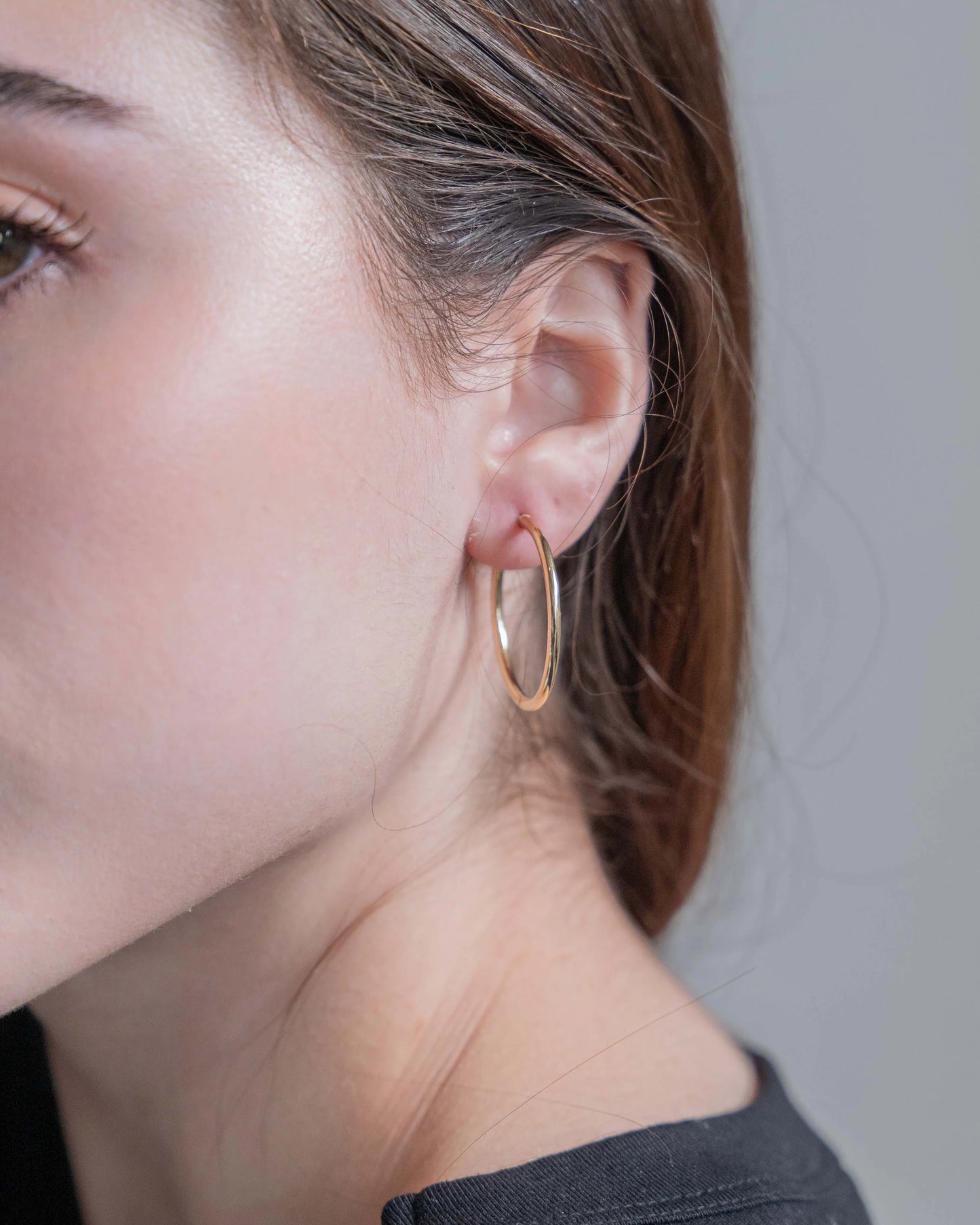 25 x 2mm スナップ フープ ピアス