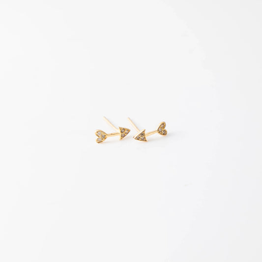ゴールド 7 ダイヤモンド アロー スタッド ピアス